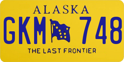 AK license plate GKM748
