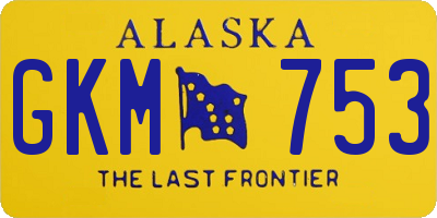 AK license plate GKM753