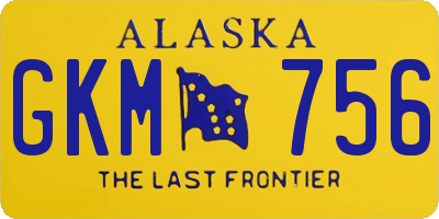 AK license plate GKM756