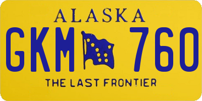 AK license plate GKM760