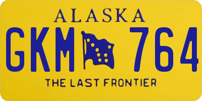 AK license plate GKM764