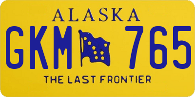 AK license plate GKM765