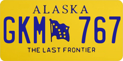 AK license plate GKM767