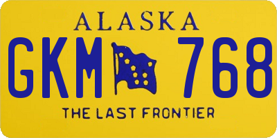 AK license plate GKM768