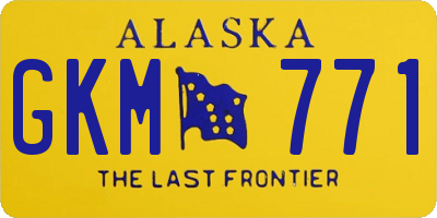 AK license plate GKM771