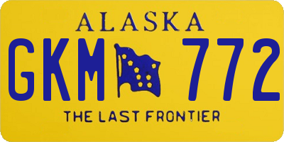 AK license plate GKM772