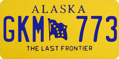 AK license plate GKM773