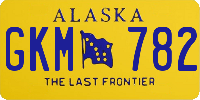 AK license plate GKM782