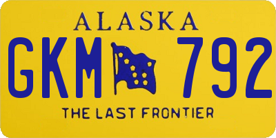 AK license plate GKM792
