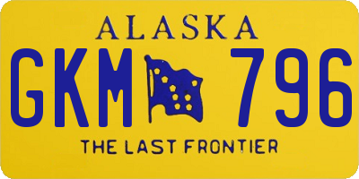 AK license plate GKM796