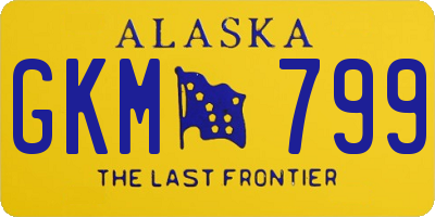 AK license plate GKM799