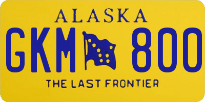 AK license plate GKM800