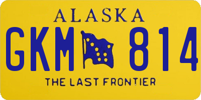 AK license plate GKM814