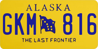 AK license plate GKM816