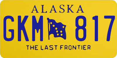 AK license plate GKM817