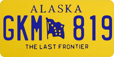 AK license plate GKM819