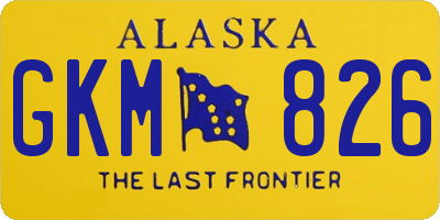 AK license plate GKM826