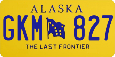 AK license plate GKM827