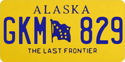 AK license plate GKM829