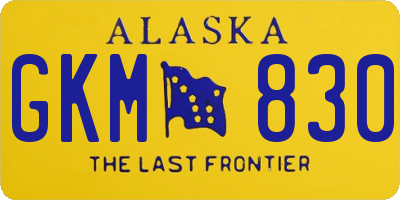 AK license plate GKM830