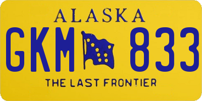 AK license plate GKM833