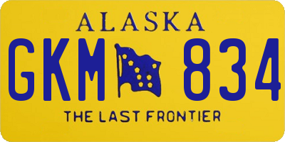 AK license plate GKM834