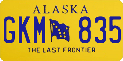 AK license plate GKM835