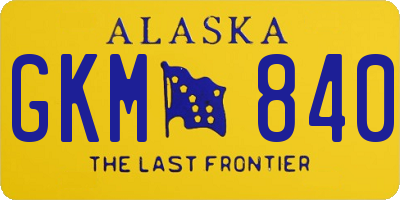 AK license plate GKM840