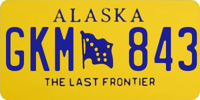 AK license plate GKM843
