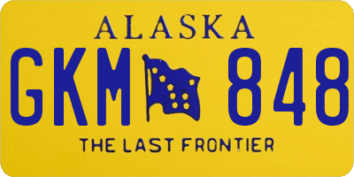 AK license plate GKM848