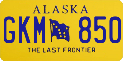 AK license plate GKM850