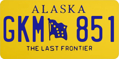 AK license plate GKM851