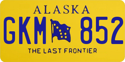 AK license plate GKM852