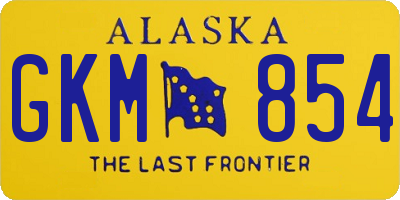 AK license plate GKM854