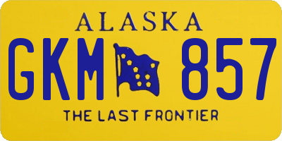 AK license plate GKM857