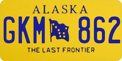 AK license plate GKM862