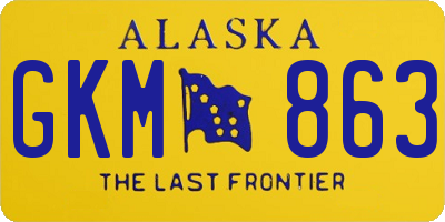 AK license plate GKM863
