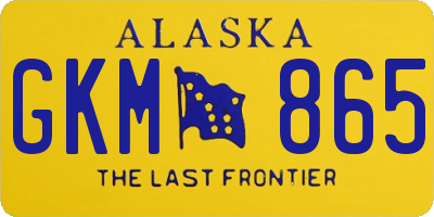 AK license plate GKM865