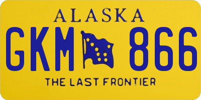 AK license plate GKM866