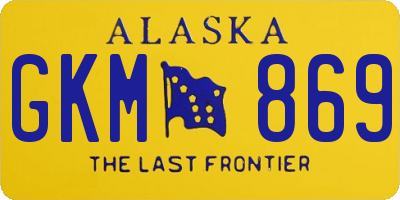 AK license plate GKM869