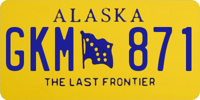 AK license plate GKM871