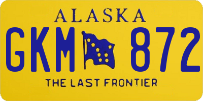 AK license plate GKM872