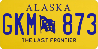 AK license plate GKM873
