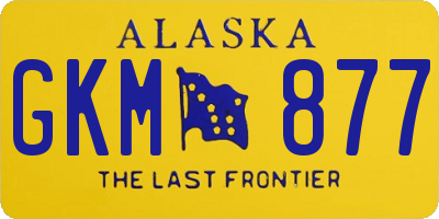AK license plate GKM877