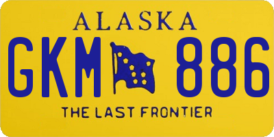 AK license plate GKM886