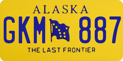 AK license plate GKM887