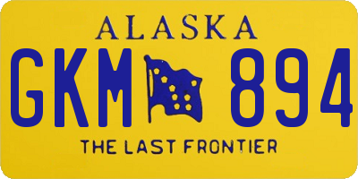 AK license plate GKM894