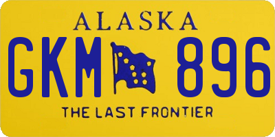 AK license plate GKM896