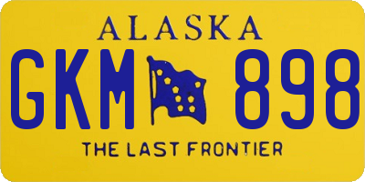 AK license plate GKM898