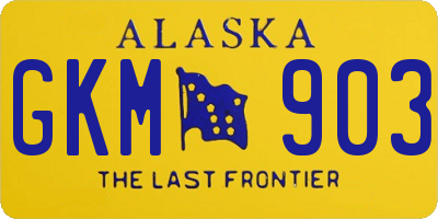 AK license plate GKM903